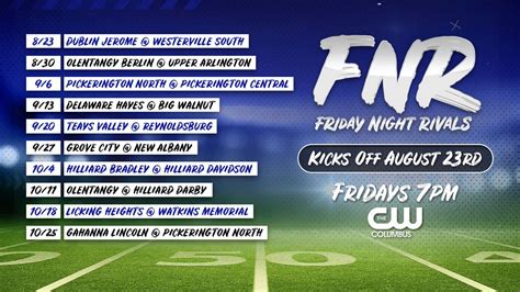 2024 Friday Night Rivals Schedule