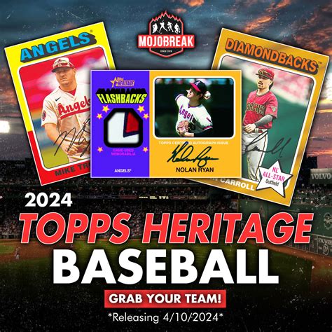 2024 Topps Heritage Baseball High Number Hobby 6 Box Half Case Break 1 Pick Your Teams Arizona Diamondbacks