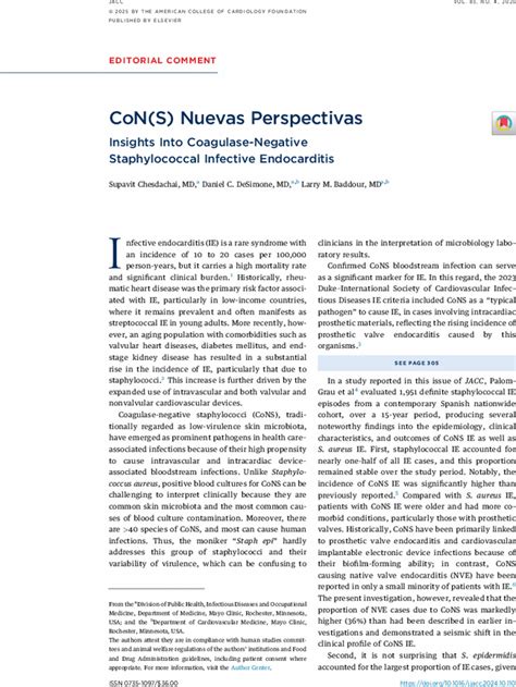 A Contemporary Picture Of Coagulase Negative Staphylococcal Endocarditis A Nationwide Games Cohort Study Jacc