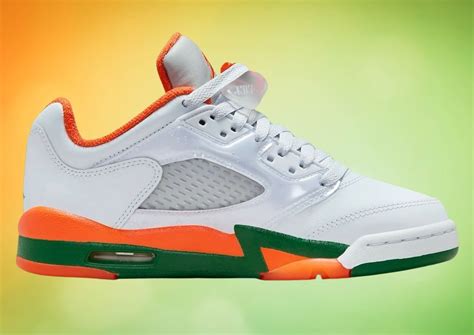 Air Jordan 5 Low Gs Miami Hurricanes Fq1293 018 Sneakerfiles