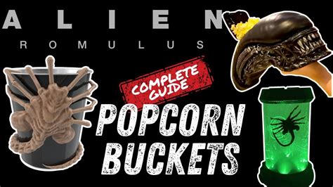 All Alien Romulus Popcorn Buckets At Amc Regal And Cinemark Youtube