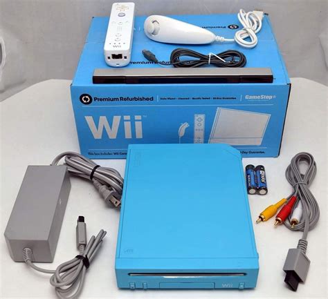 Amazon Com Nintendo Wii Limited Edition Blue Video Game Console Home System Rvl 101 Video Games