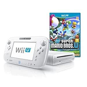 Amazon Com Wii U 8Gb Basic Set Console New Super Mario Bros U White Nintendo Wii U Video Games