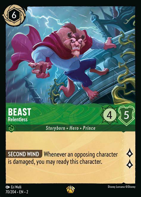 Beast Relentless 70 204 Disney Lorcana Card Details Review Lorcana Player