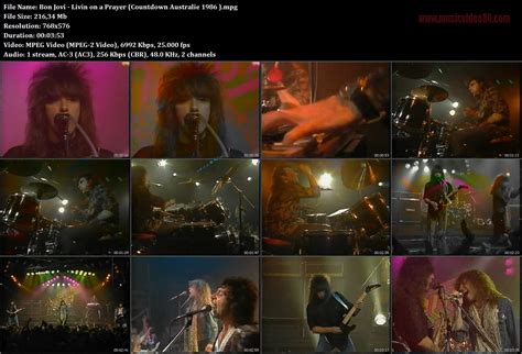 Bon Jovi Livin On A Prayer Countdown Australie 1986 Musicvideo80 Com