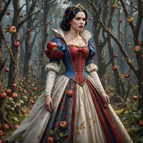 Brett Cooper As Snow White With An Apple In Her Hand Ai Generated Artwork Nightcafe Creator