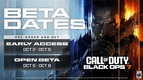 Call Of Duty Black Ops 7 Beta Dates Early Access For Preorder Or Game Pass Subscribers Begins October 2 Open Beta For Everyone Begins October 5 Beta Ends October 8 Blackops7 Callofduty