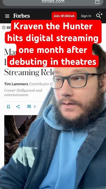 Cancel Your Plans Kraven Is Dropping On Digital Streaming Youtube