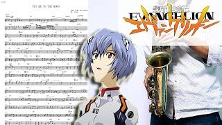 Claire Fly Me To The Moon Neon Genesis Evangelion In C Sheets By Muta Sax