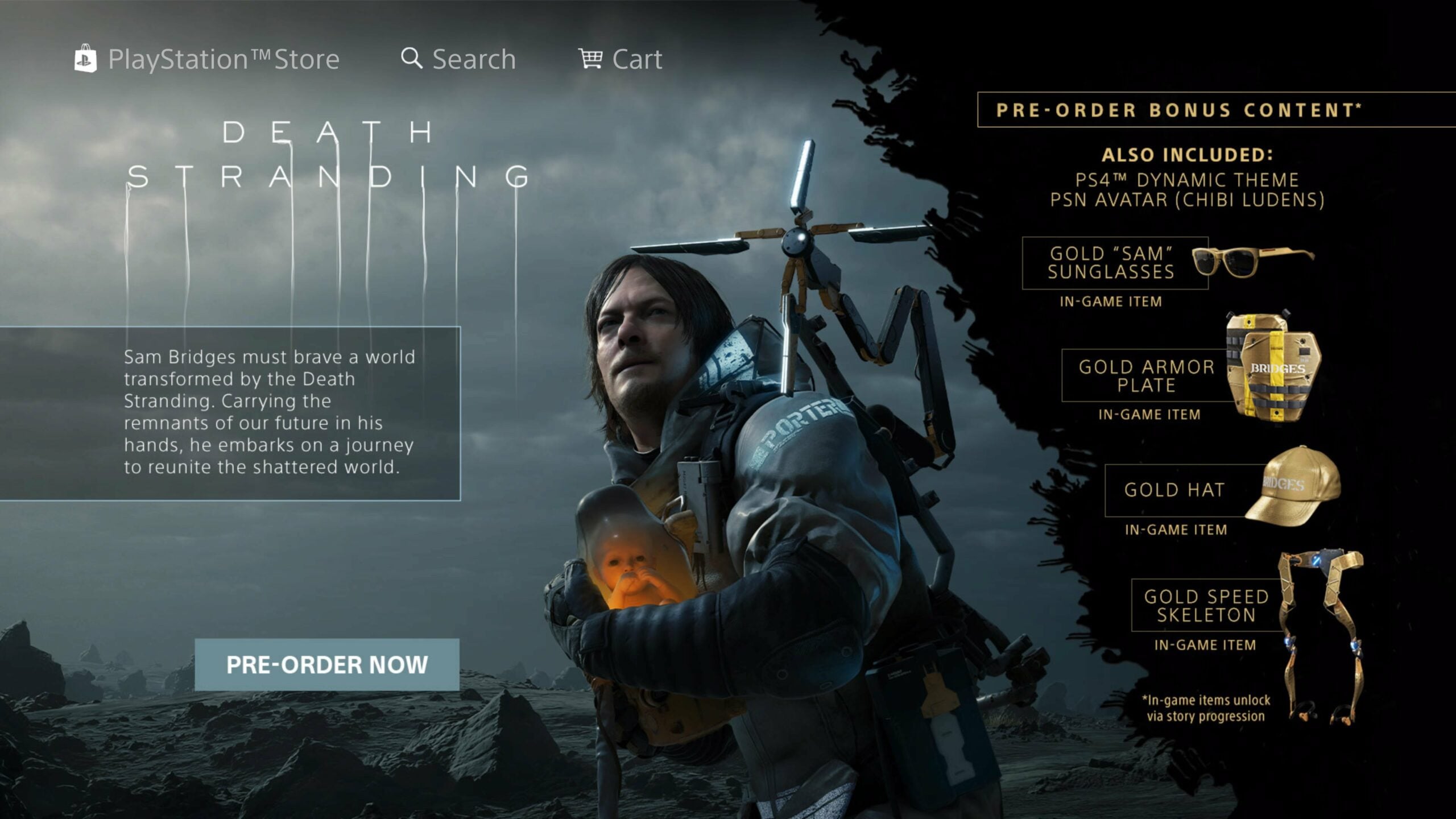 Death Stranding Pre Order Promo Appears On Playstation Store Gematsu