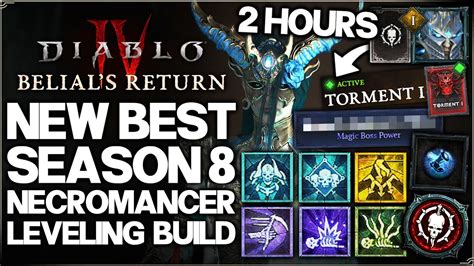 Diablo 4 New Best Necromancer Leveling Build Season 8 Fast Level 1 To 60 Easy Endgame Guide