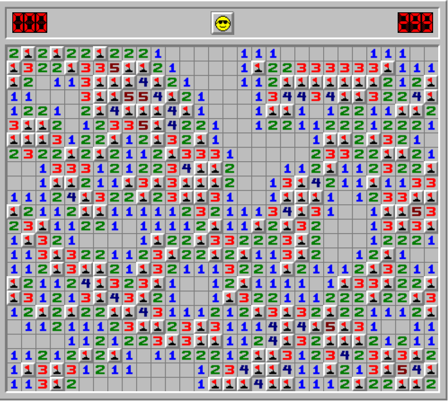 First Amp Quot Extreme Amp Quot Complete R Minesweeper