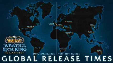 Global Release Times For Wrath Of The Lich King Classic Wowhead News