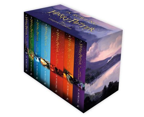 Harry Potter 7 Books Box Set Collection By J K Rowling Paperback Fantasy Series Age 12 Hogwarts Wizard Adventures Purple Box Fiction
