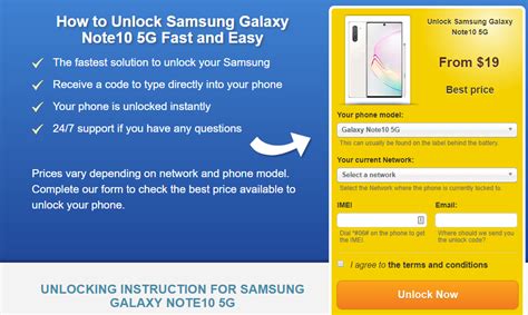 How To Unlock Samsung Galaxy Note10 5G Using Unlock Codes Unlockunit