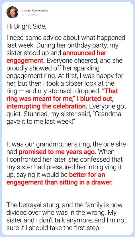 I Accidentally Turned My Sister S Engagement Announcement Into A Scandal By Revealing The Truth Bright Side