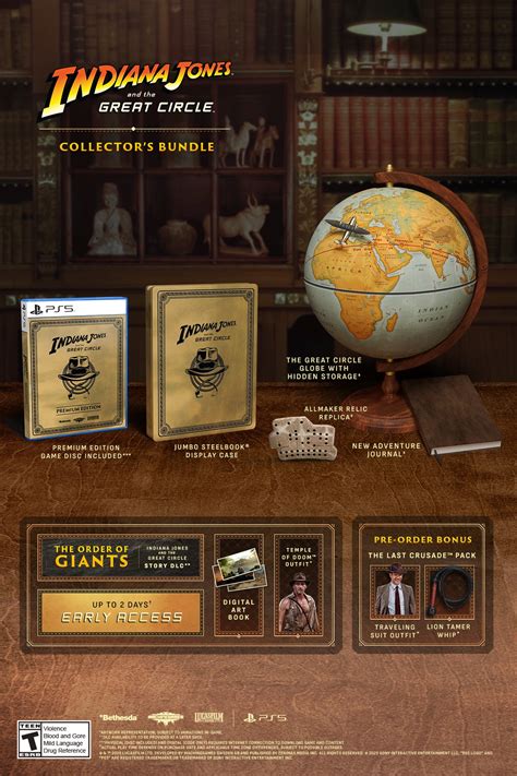 Indiana Jones And The Great Circle Collectors Edition Ps5 Official Bethesda Gear Store