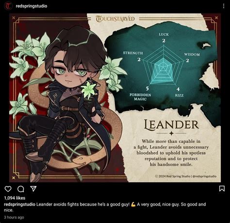 Leader Is Such A Nice And Sweet Guy I Can T Wait To Do His Route R Touchstarvedgame