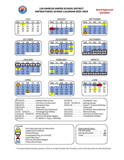 Los Angeles Unified On X The First Day Of School Will Be Monday Aug 14 Our Revised Instructional Calendars Include A Three Week Winter Break For The Next Two Years A Winter Recess