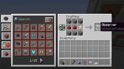 Minecraft How To Make Observer