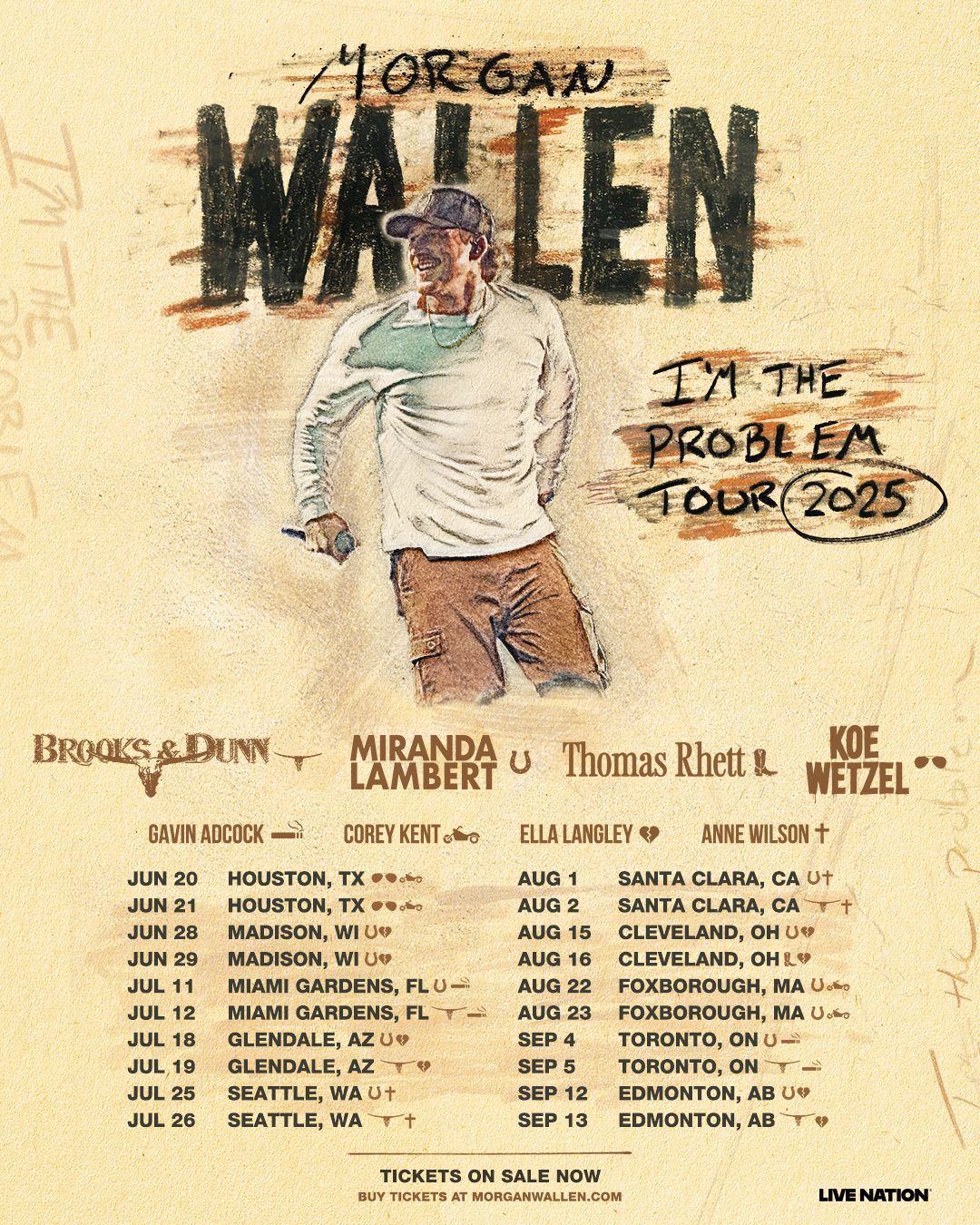 Morgan Wallen Sets 2025 Tour Reveals Title Of 4Th Studio Album Country S Chatter