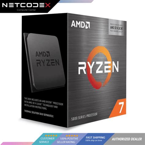 Netcodex Ph Amd Ryzen 7 5800X3d 8 Core 16 Thread Desktop Boxed Processor With Amd 3D V Cache