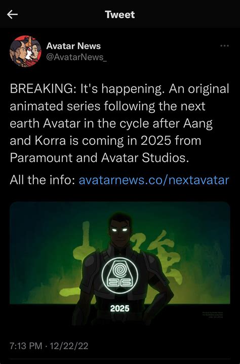 New Earth Avatar Series Announced According To Avatarnews R Legendofkorra