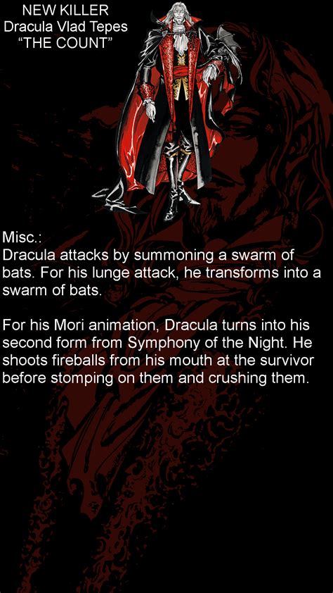 New Licensed Killer Concept Dracula The Count From Castlevania R Deadbydaylight