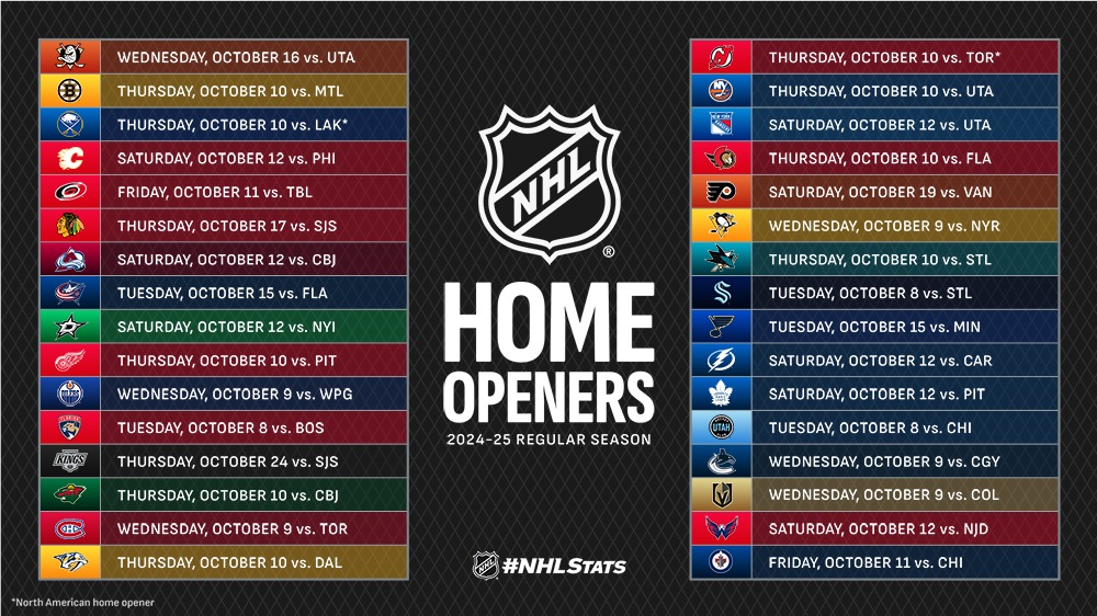 Nhl Com Media Site News Nhl Announces 2024 25 Regular Season Schedule
