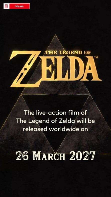 Nintendo Announces The Legend Of Zelda Movie Release Date For March 2027 Gameluster