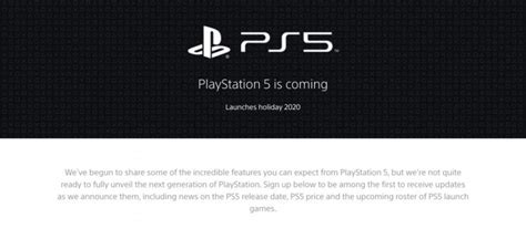 Official Playstation 5 Website Now Live Reveal Might Be Imminent