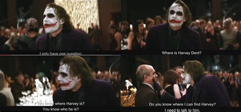 Oft Overlooked Continuity Error In The Dark Knight 2008 When Joker Invades The Party He Announces That He Only Has One Question To Ask He Then Proceeds To Ask At Least Two Questions R Shittymoviedetails