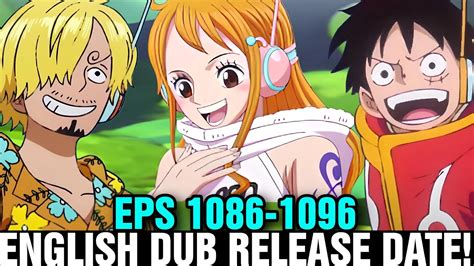 One Piece English Dub Episode 1086 To 1096 Release Date Egghead New Episodes English Dub
