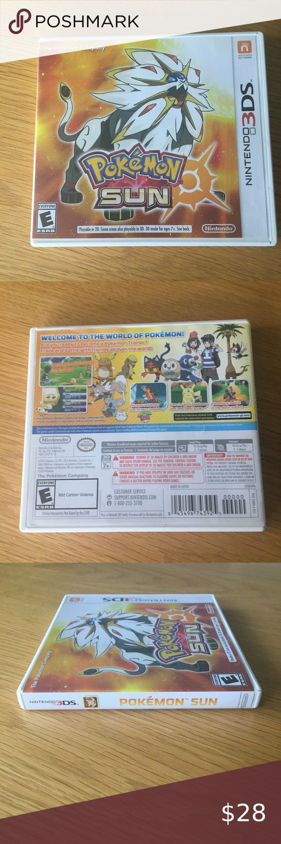 Pok Mon Sun Nintendo 3Ds 2016 Cart Only Tested And Working Free Shipping 45496743925 Ebay