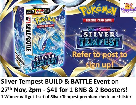 Pokemon Tcg Silver Tempest Build And Battle Event On 27Th Nov 2022 Hobbies Amp Toys Toys Amp Games