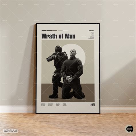 Poster Wrath Of Man Guy Ritchie Jason Statham Retro Movie Poster Midcentury Modern Retro Tv