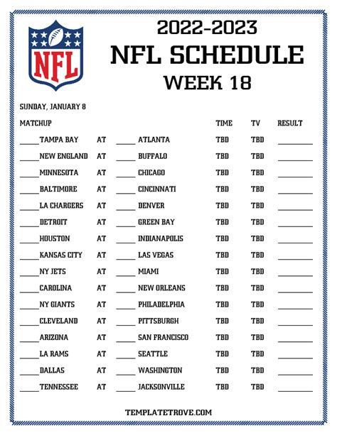 Printable 2023 2024 Nfl Schedule All Teams