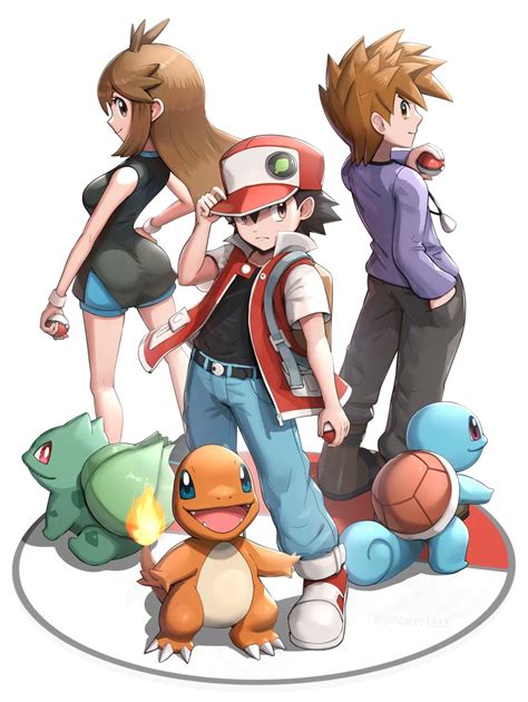 Red And Blue Pokemon Characters