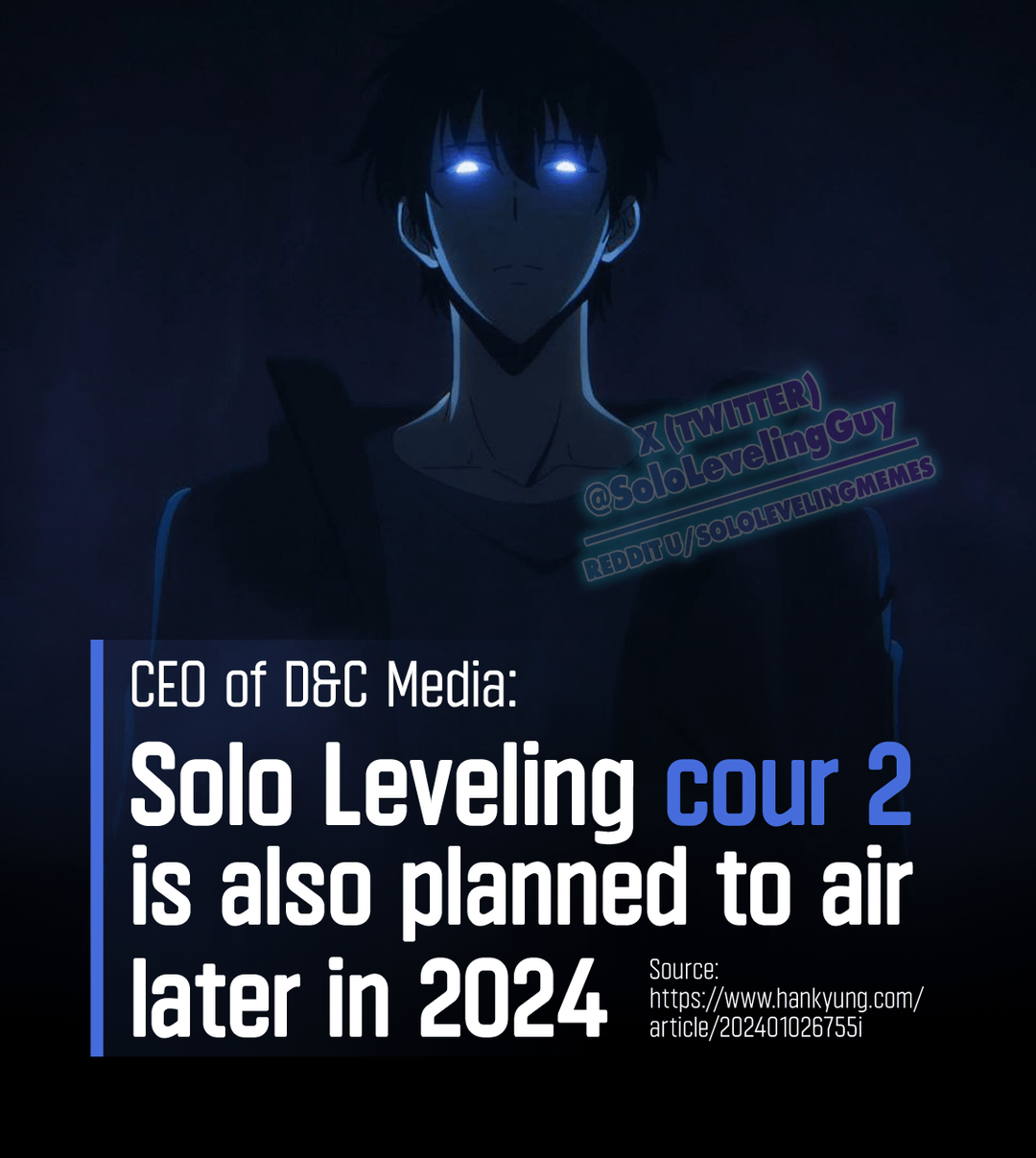 Solo Leveling Cour 2 Is Confirmed R Sololeveling