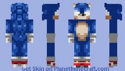 Sonic Sonic The Hedgehog Film Series Minecraft Skin