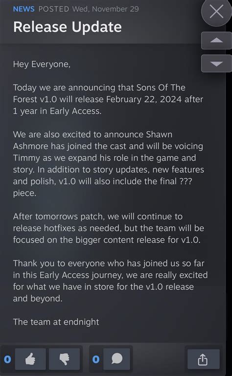 Sons Of The Forest Full Release On Feb 22 2024 R Sonsoftheforest Sons Of The Forest Full Release On Feb 22 2024 R Sonsoftheforest
