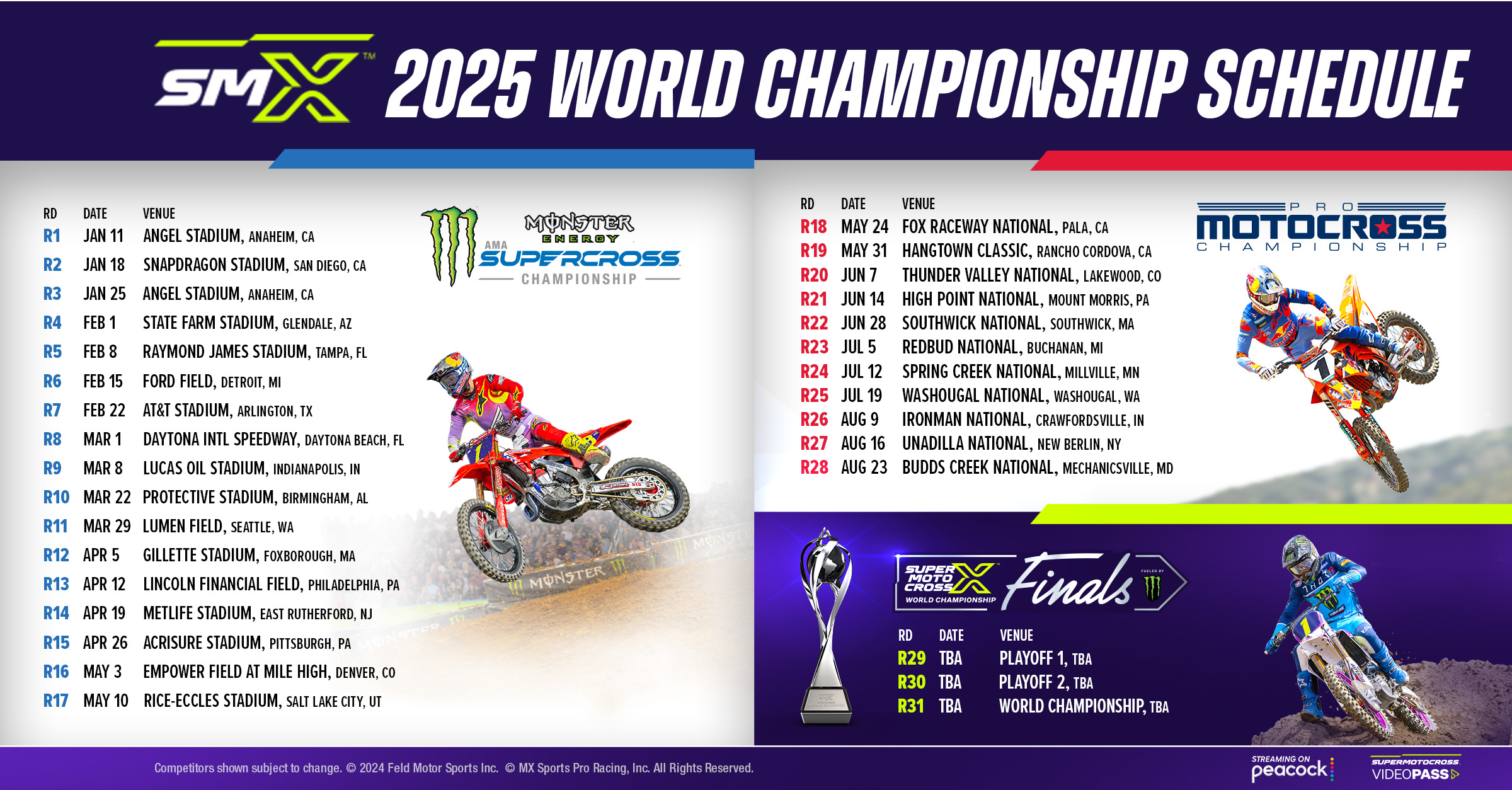 Supermotocross Unveils 2025 Supercross And Pro Motocross Schedules Supermotocross Supermotocross Unveils 2025 Supercross And Pro Motocross Schedules Supermotocross