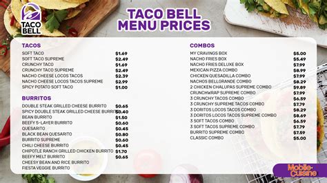 Taco Bell 2024 New Menu With Prices Mady Josefina