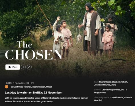 The Chosen Series Leaving Netflix Globally In November