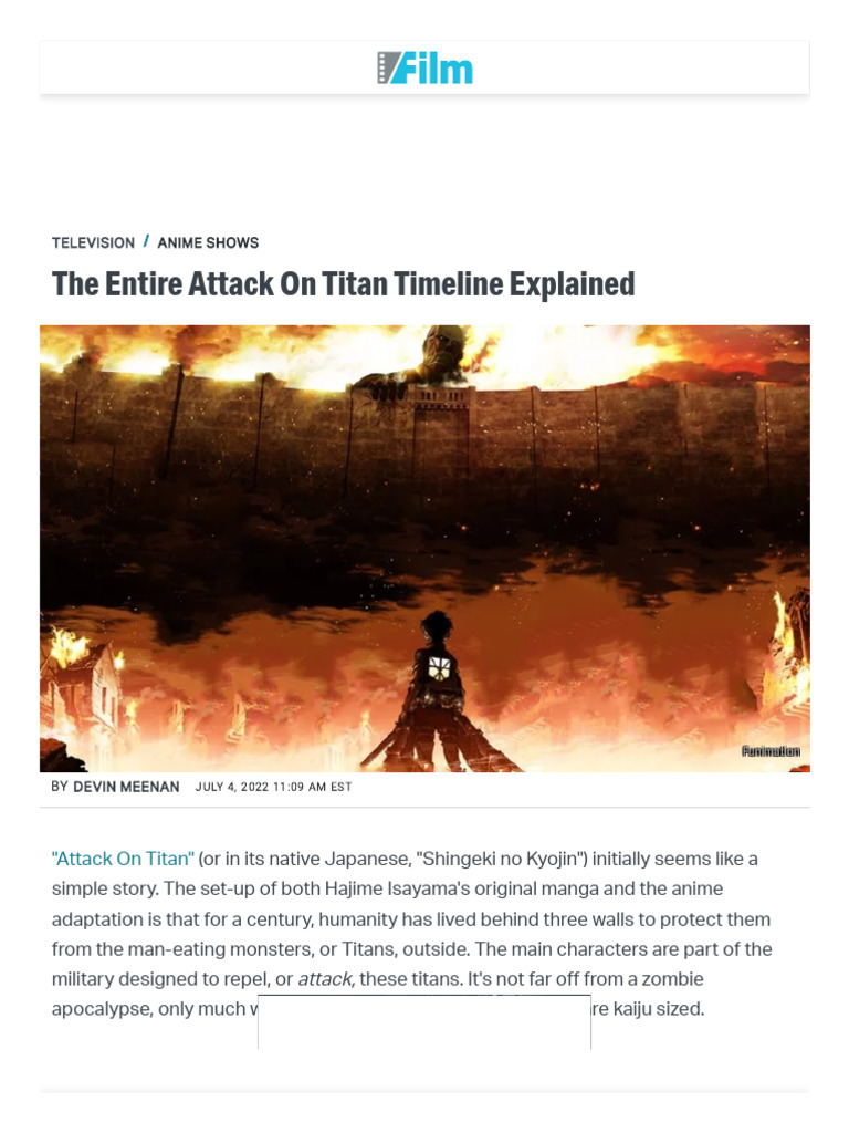 The Entire Attack On Titan Timeline Explained