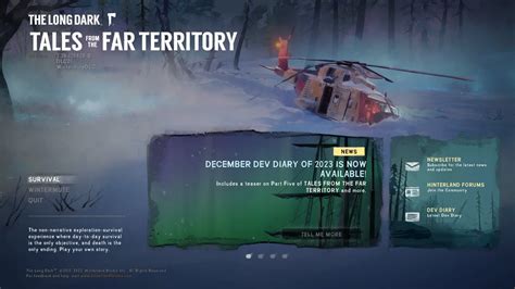 The Long Dark How To Start Tales From The Far Territory