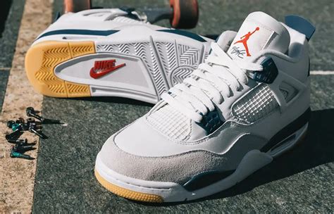 The Nike Sb X Air Jordan 4 Summit White Navy Launches Today