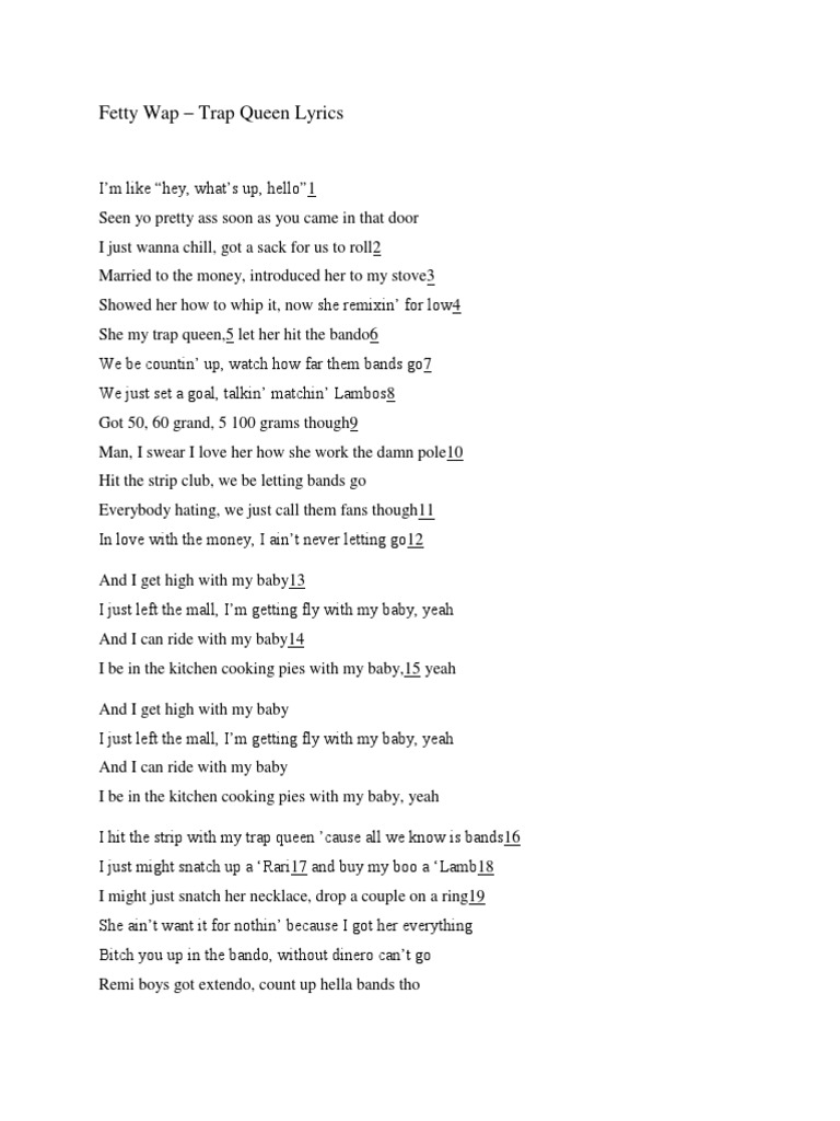 Trap Queen Song And Lyrics By Fetty Wap Spotify