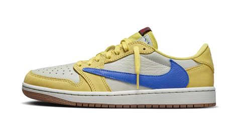 Travis Scott Amp 39 S Air Jordan 1 Low Canary Yellow Sneaker Releases In May
