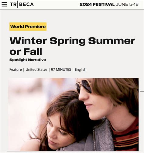 Tribeca 2024 Winter Spring Summer Or Fall Josh At The Movies